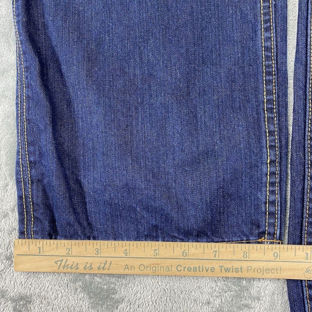 Vtg Lifted Research Group Jeans Mens 36x30.5 Blue Wolf Embroidered Y2K Baggy LRG - Picture 14 of 16